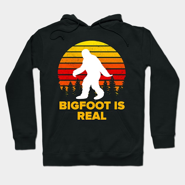 Bigfoot Is Real Funny Gift Hoodie by narekmug